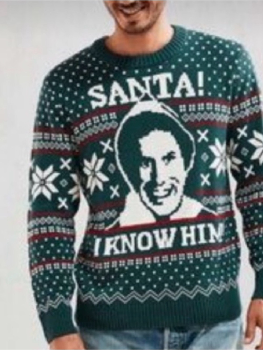Christmas Ugly Holiday Sweater‎ Will Ferrell Elf Large
